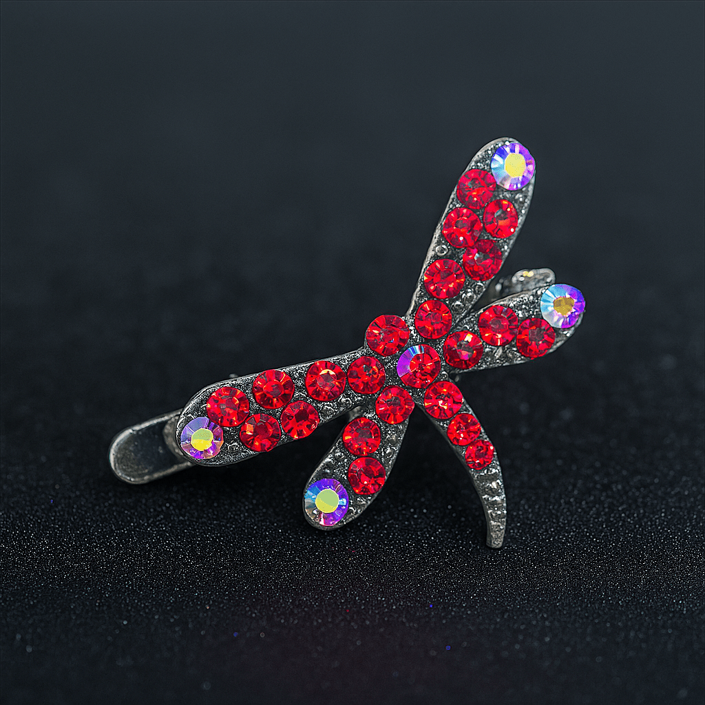 Aeris Wing Clip | Crystal Dragonfly Magnetic Hair Clip | Luxury Crystal Hair Accessory by Haerime