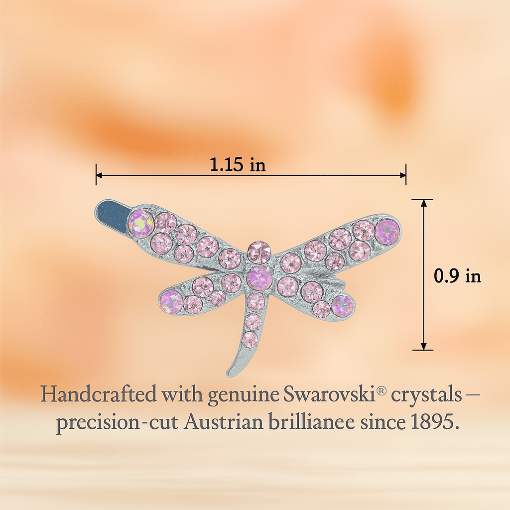 Aeris Wing Clip | Crystal Dragonfly Magnetic Hair Clip | Luxury Crystal Hair Accessory by Haerime
