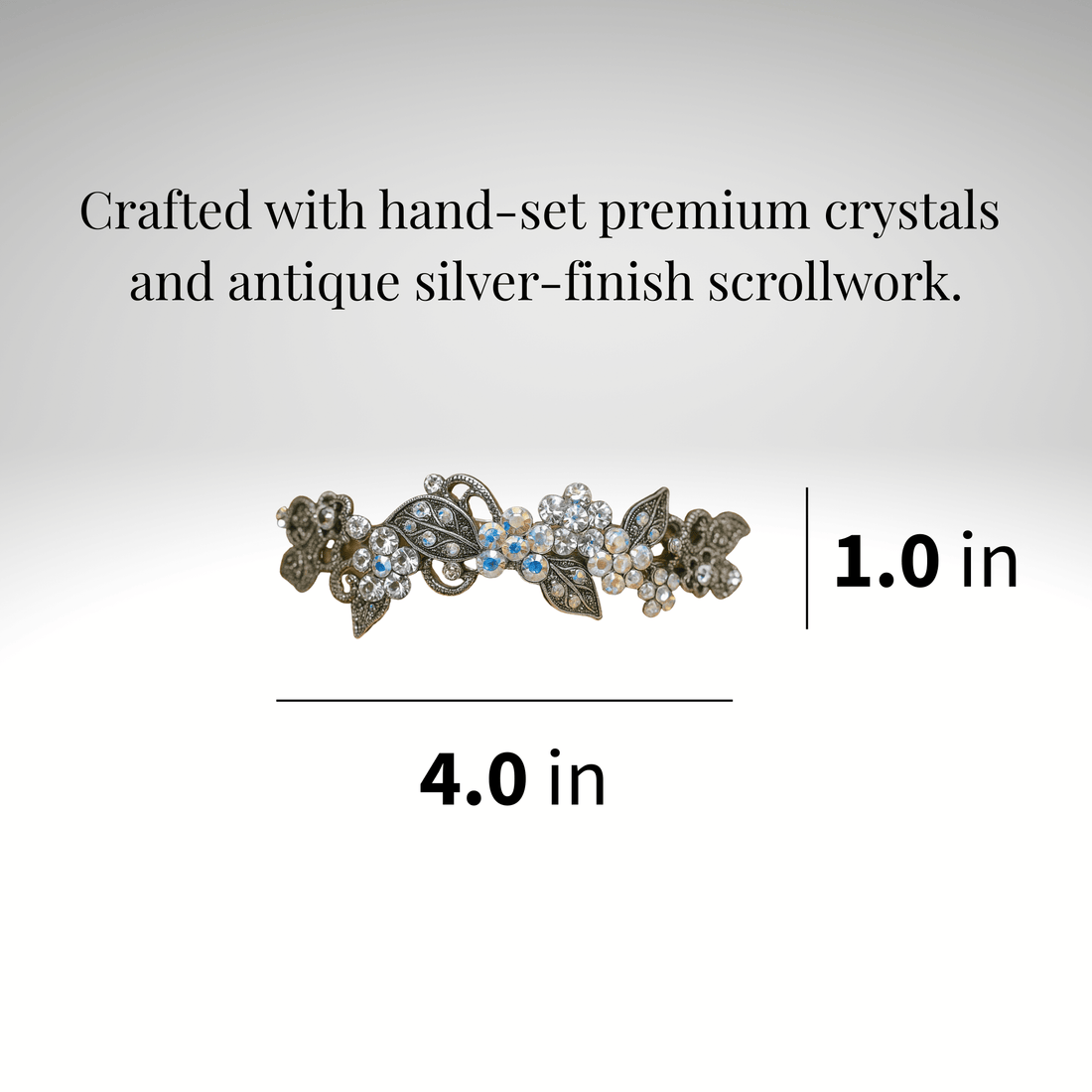 Elysia Garland | Baroque Bloom Crystal Barrette | Luxury Crystal Hair Accessory by Haerime