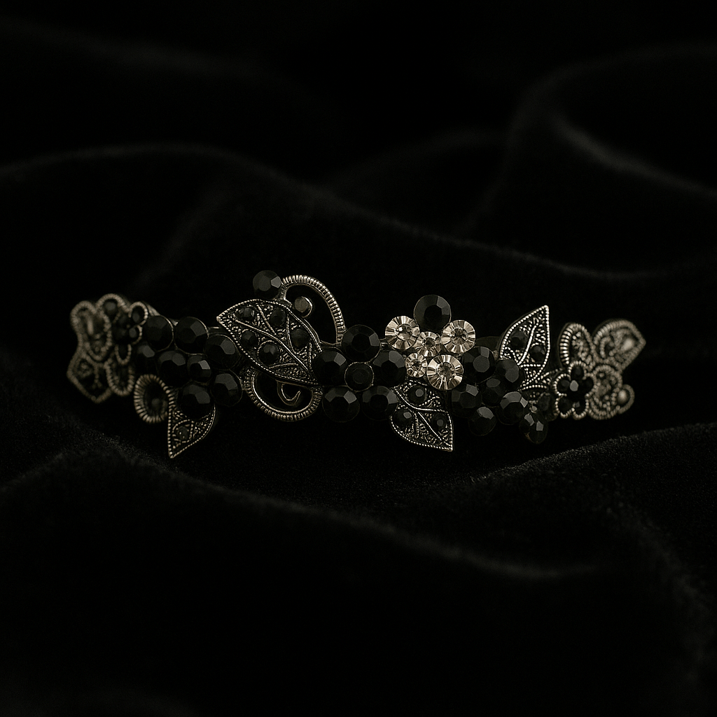 Elysia Garland | Baroque Bloom Crystal Barrette | Luxury Crystal Hair Accessory by Haerime