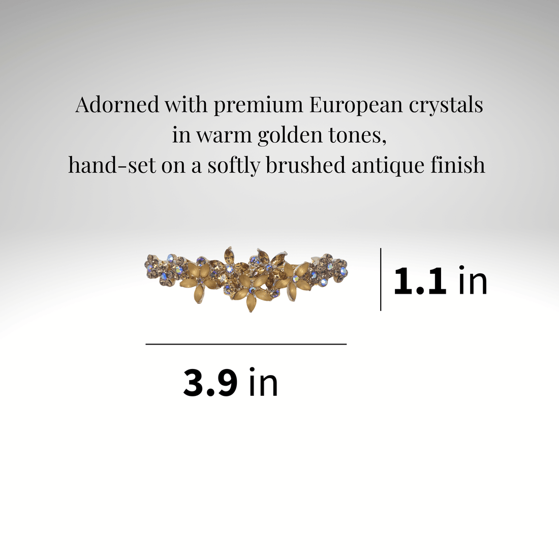 FleurVerre Cascade | Multicolor Crystal Floral Barrette | Luxury Crystal Hair Accessory by Haerime