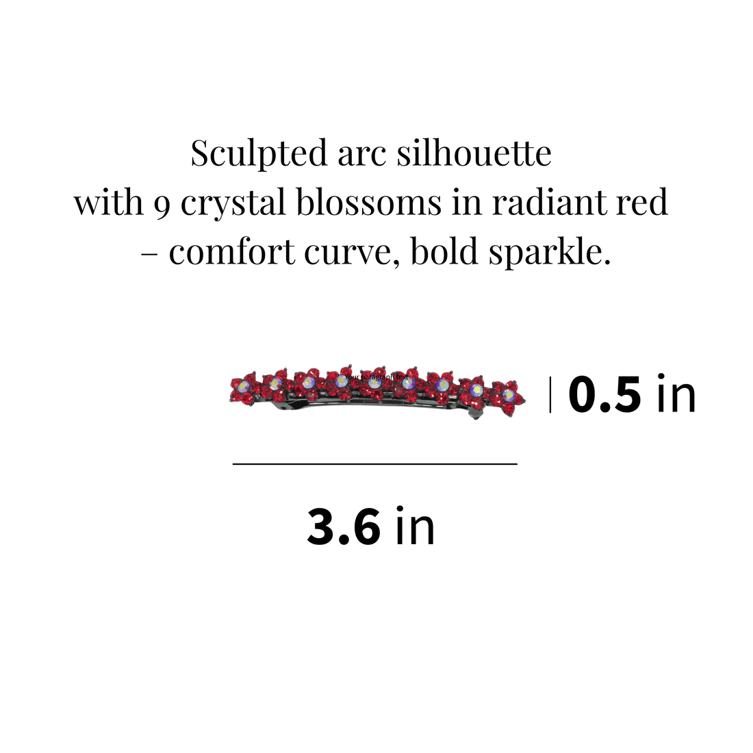 Floracurve Arc | Arc Crystal Blossom Barrette | Luxury Crystal Hair Accessory by Haerime