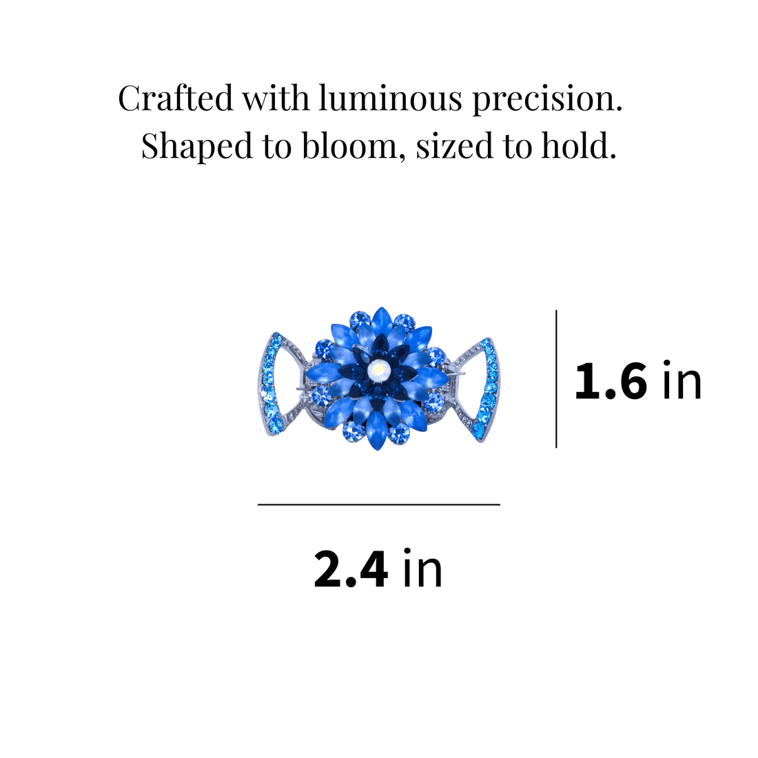Floréa Blossom Claw | 3D Crystal Flower Jaw Clip | Luxury Crystal Hair Accessory by Haerime