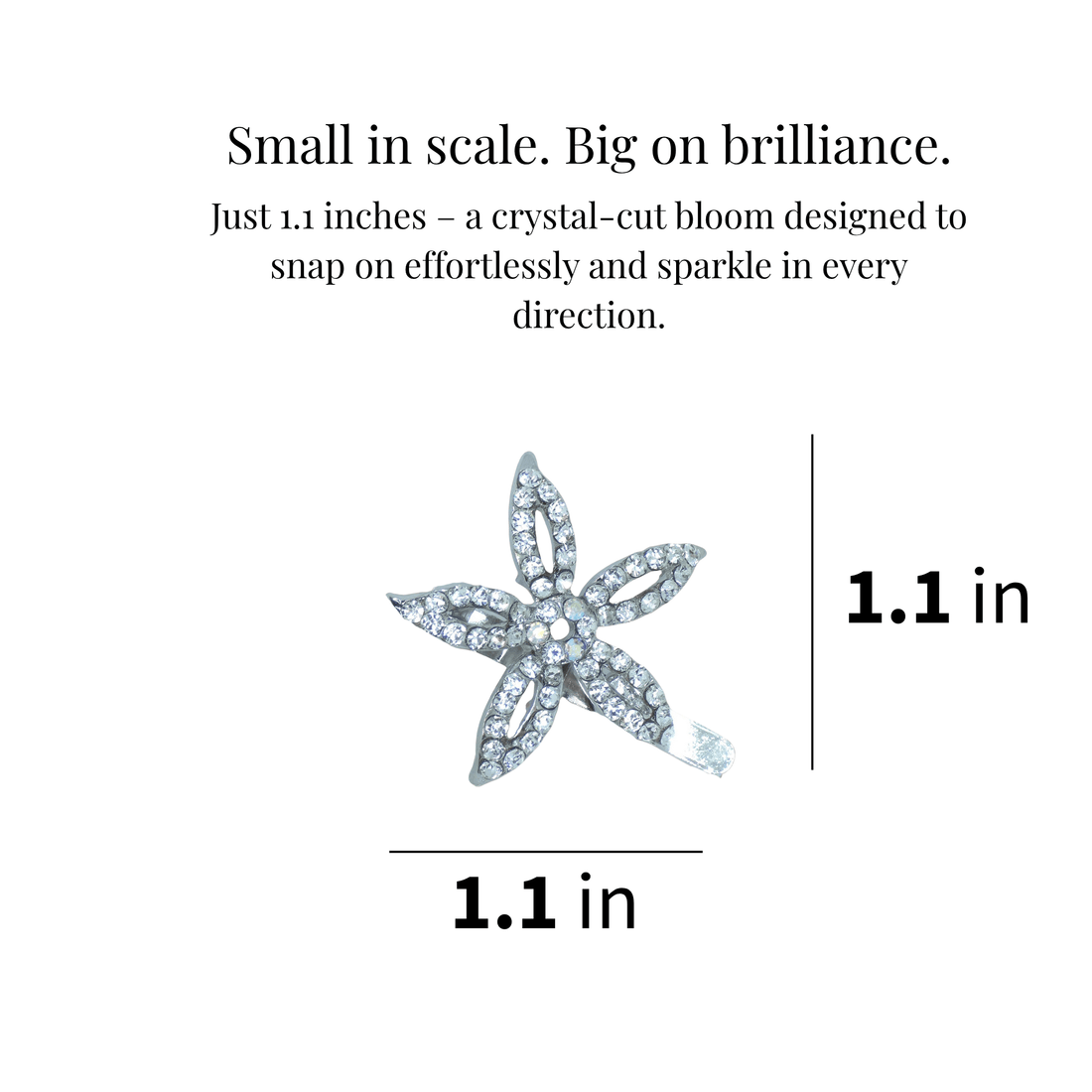 LilyGleam Clip | Magnetic Crystal Flower Hair Clip | Luxury Crystal Hair Accessory by Haerime