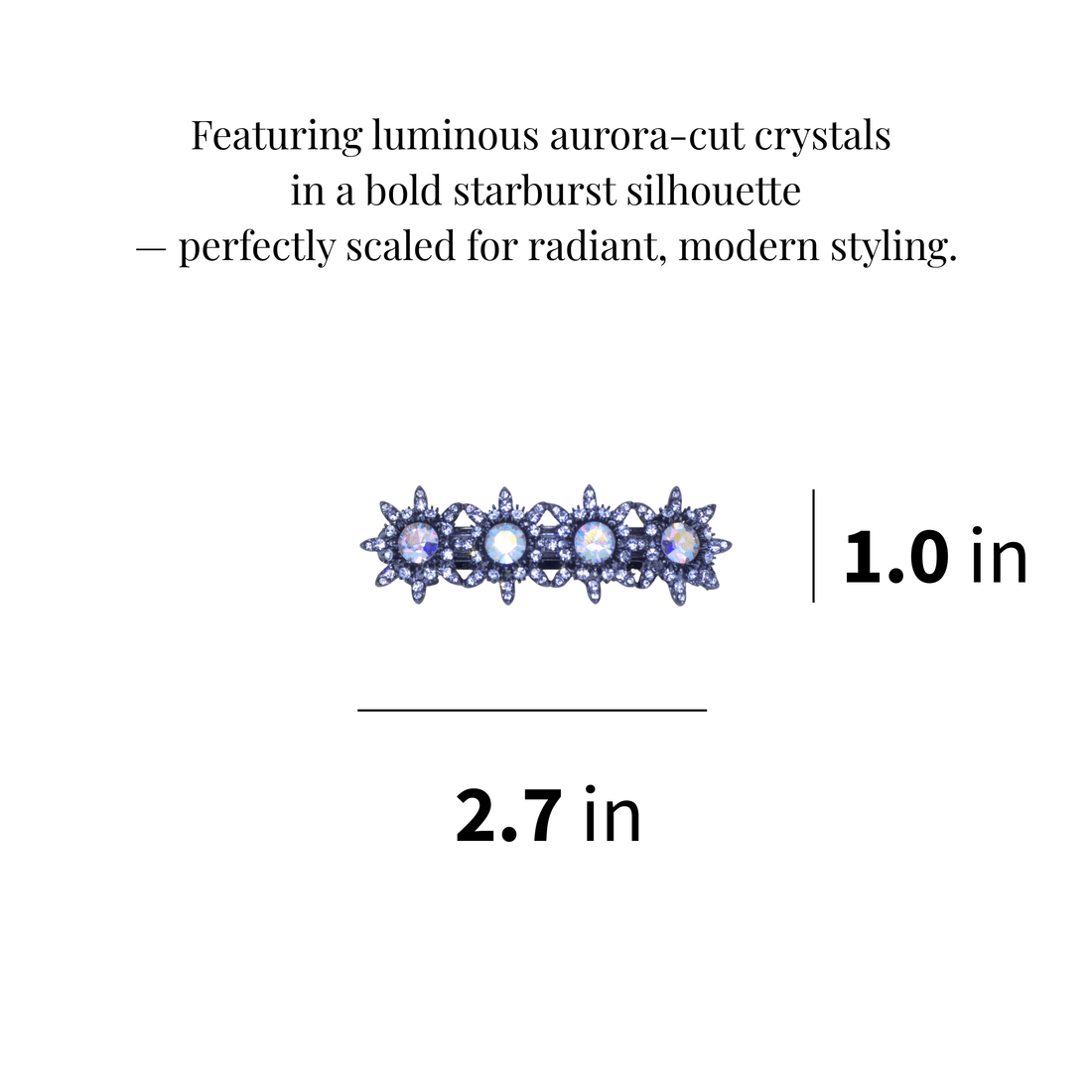 Luna Halo — Dual - Tone Crystal Star Barrette | Luxury Crystal Hair Accessory by Haerime