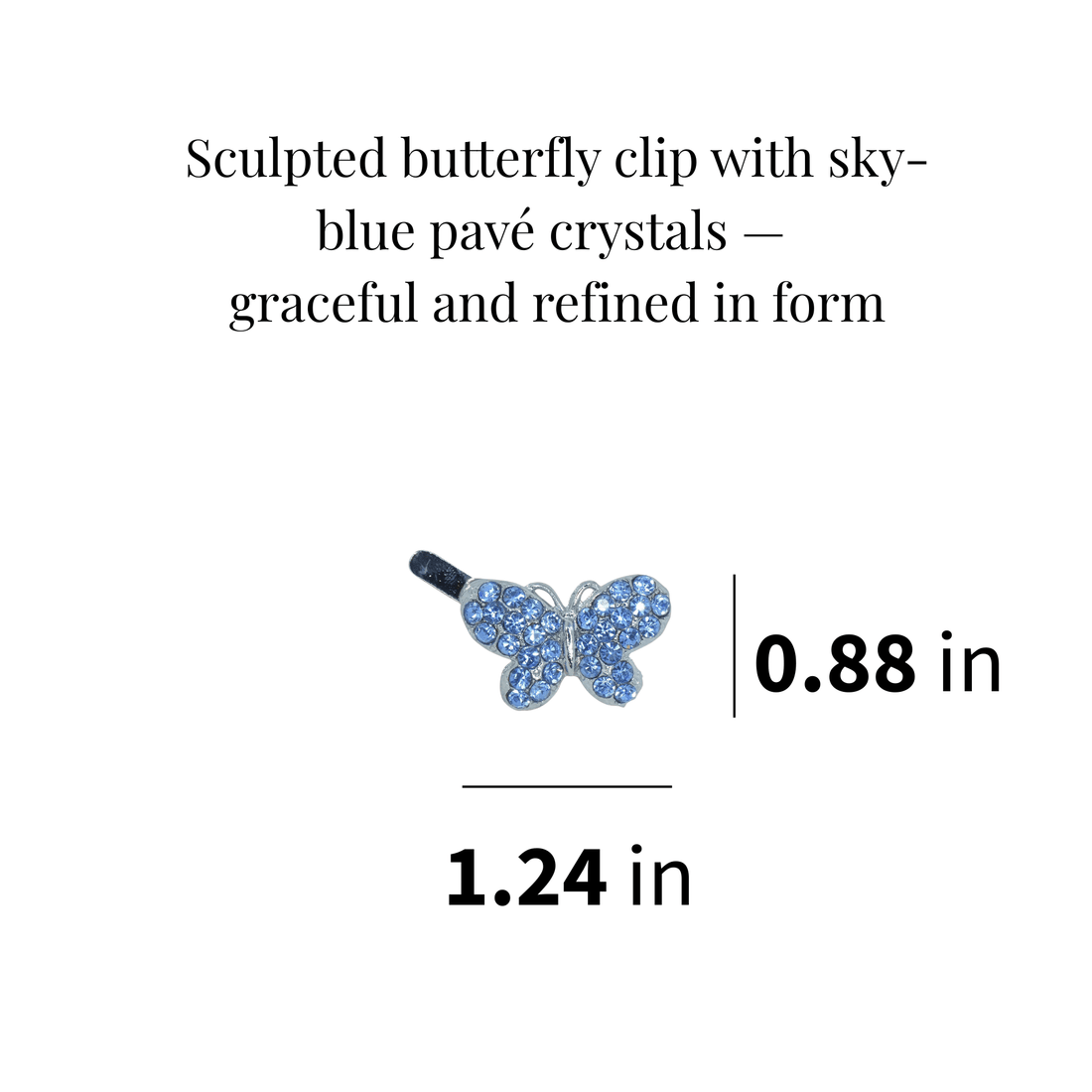 Papillon Éclat | Magnetic Crystal Butterfly Hair Clip | Luxury Crystal Hair Accessory by Haerime