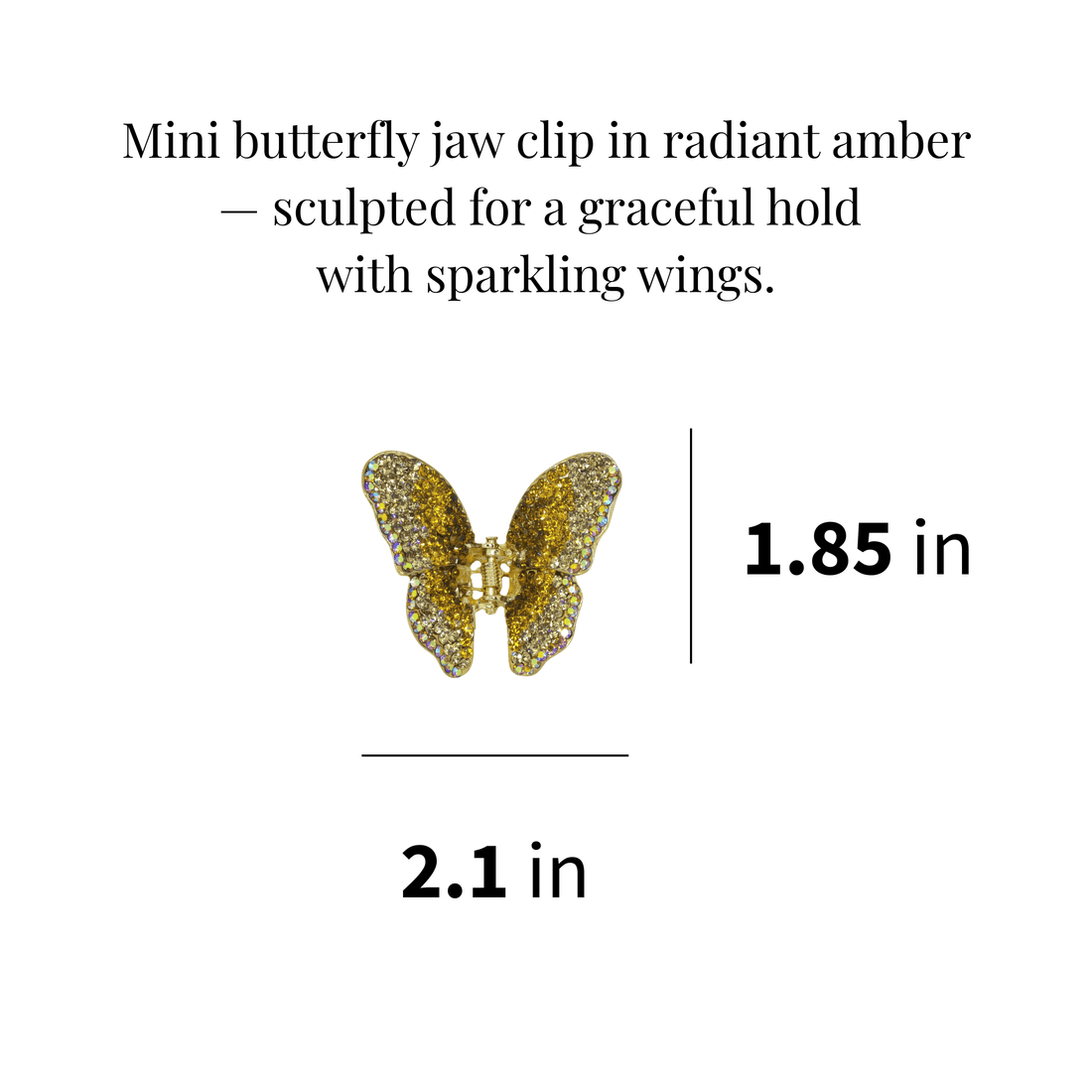 Papillora Mini Claw | Butterfly Crystal Jaw Hair Clip | Luxury Crystal Hair Accessory by Haerime