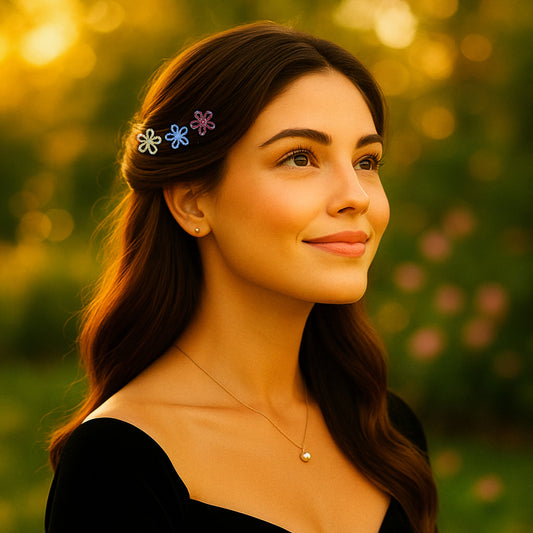 PetalMuse Magnetique | Magnetic Crystal Flower Clip | Luxury Crystal Hair Accessory by Haerime