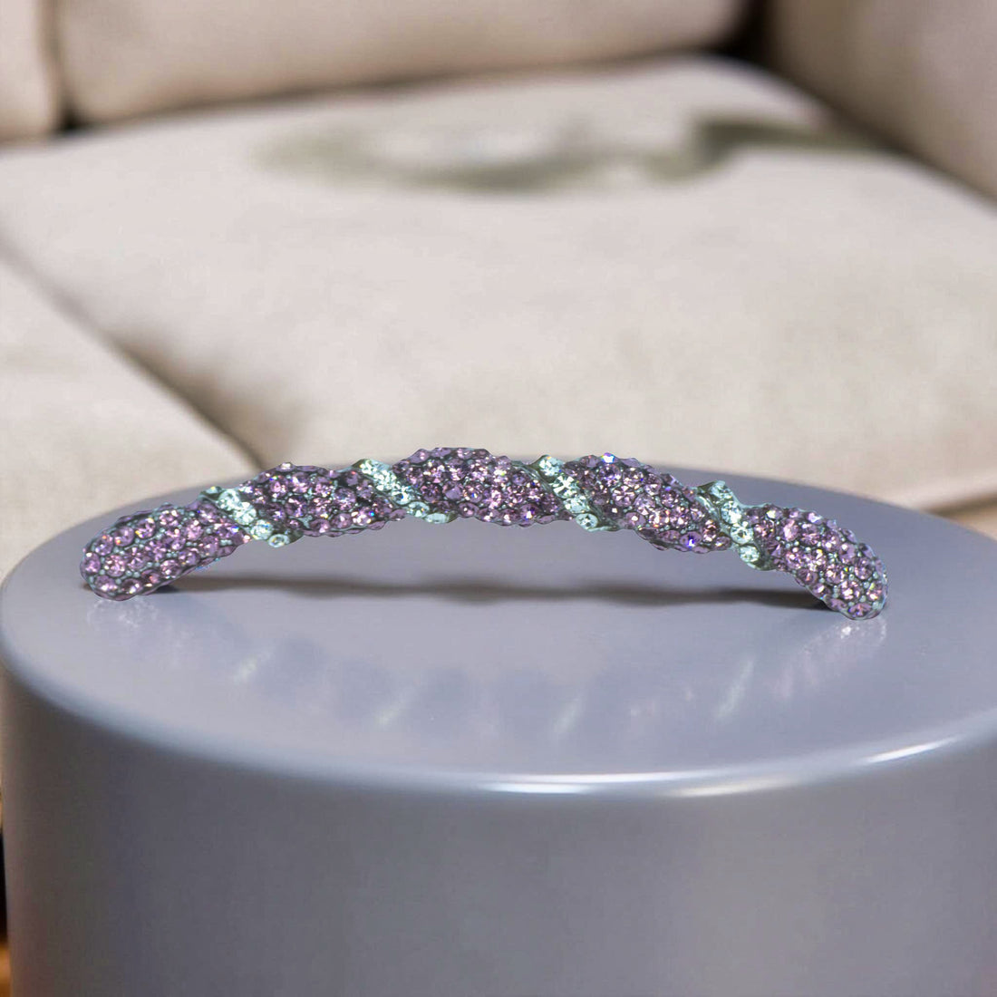 Seraphine Twist Comb | Sculpted Crystal Ribbon Hair Comb | Luxury Crystal Hair Accessory by Haerime