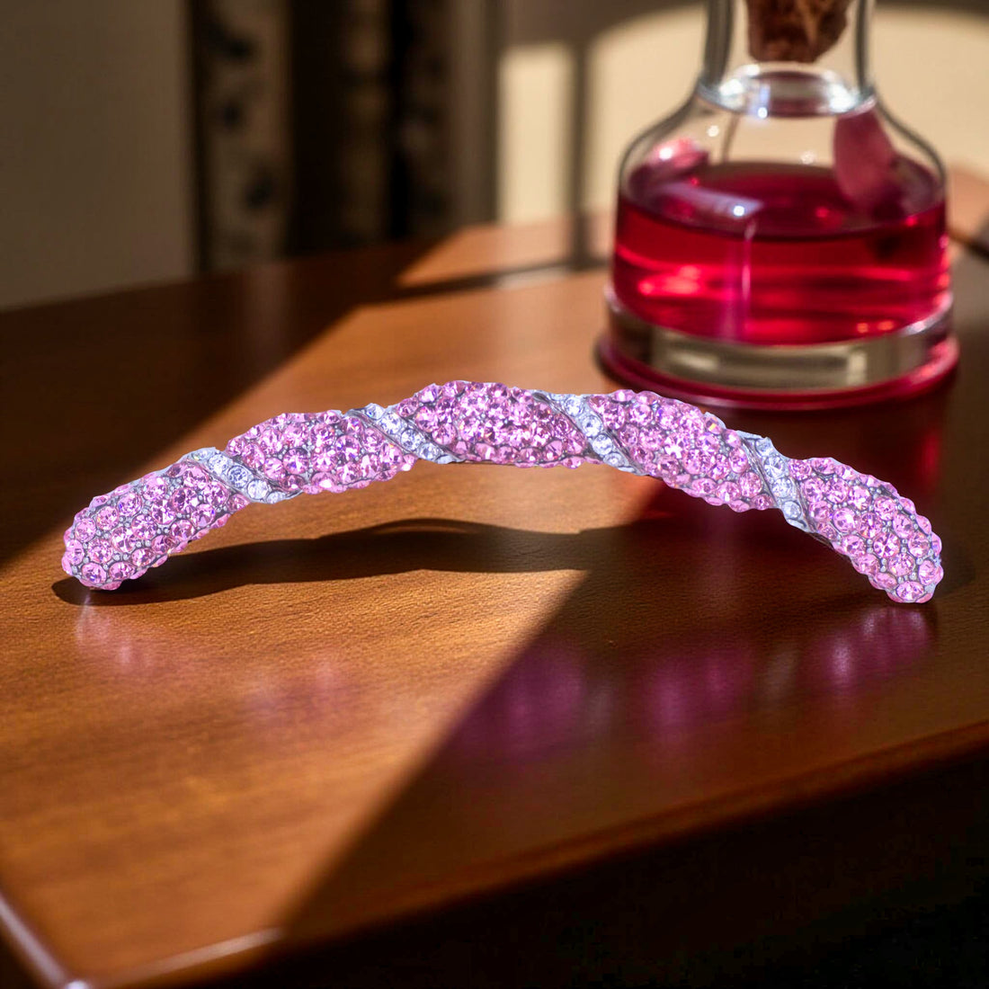 Seraphine Twist Comb | Sculpted Crystal Ribbon Hair Comb | Luxury Crystal Hair Accessory by Haerime