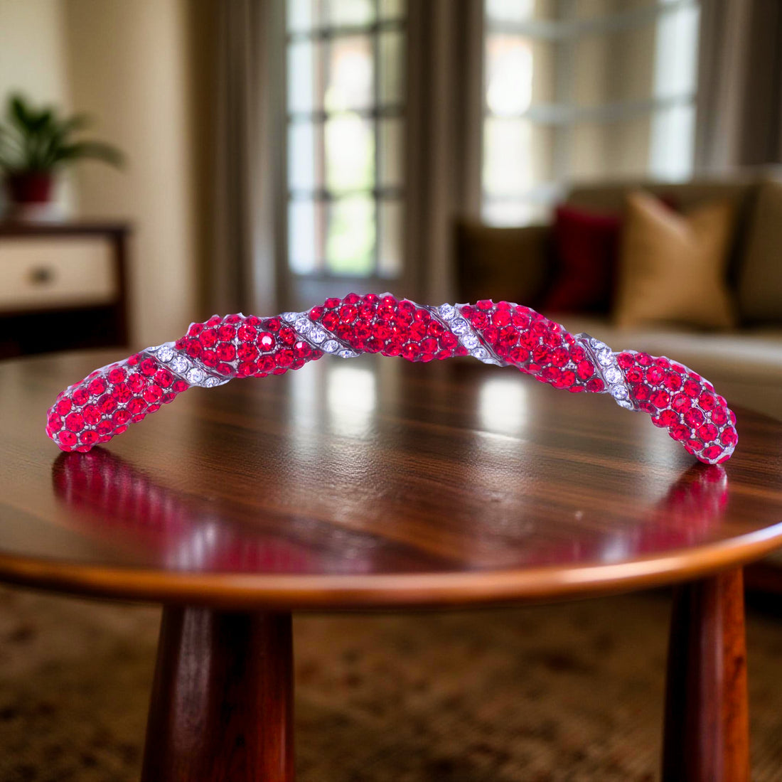 Seraphine Twist Comb | Sculpted Crystal Ribbon Hair Comb | Luxury Crystal Hair Accessory by Haerime