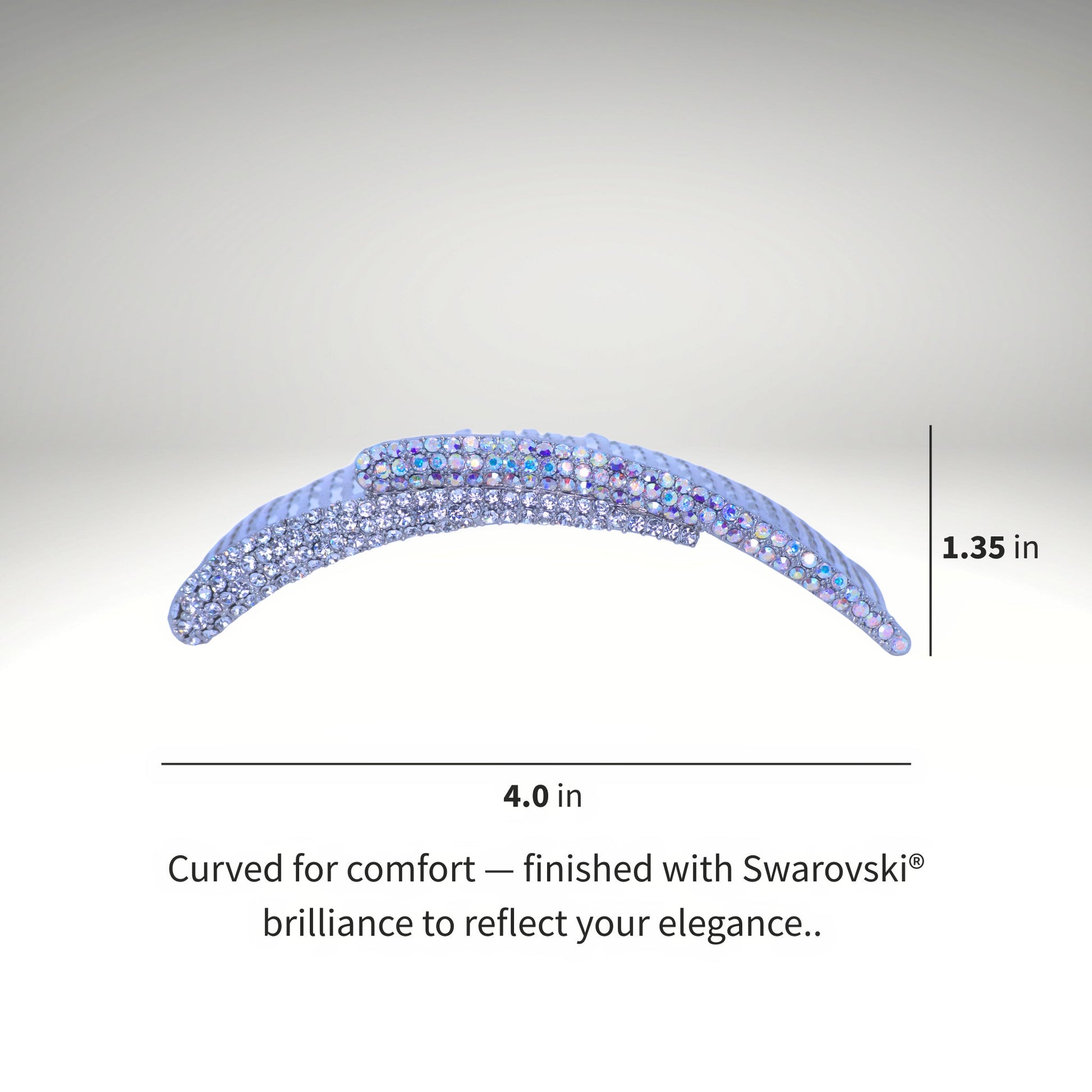 Aurelya Dual Arc Comb | Double Pavé Crystal Hair Comb | Luxury Crystal Hair Accessory by Haerime