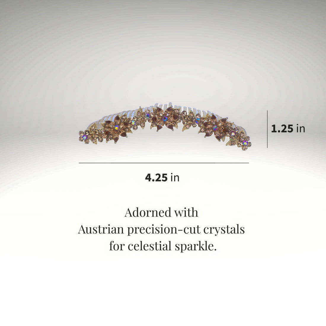 Celestara Crown Comb | Floral Crystal & Pearl Hair Comb | Luxury Crystal Hair Accessory by Haerime
