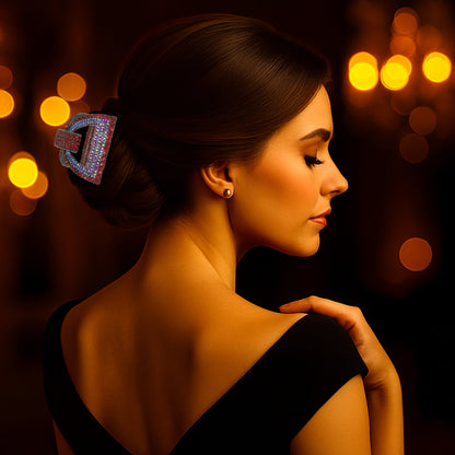 Ecliptique Bow barrette, shown in hair.