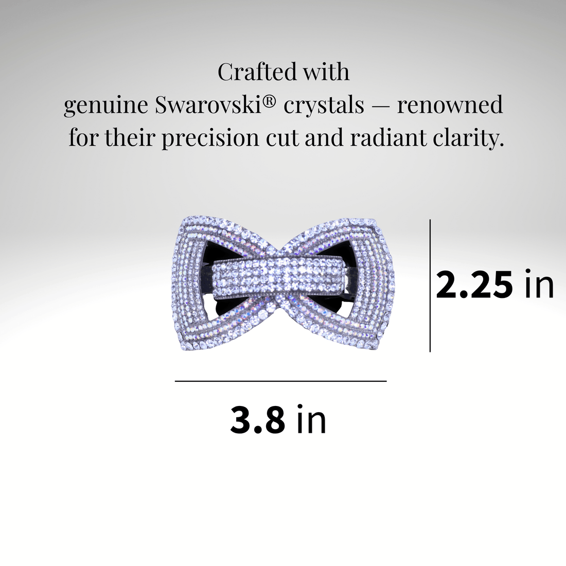 Ecliptique Bow | Luxe Crystal Pavé Barrette | Luxury Crystal Hair Accessory by Haerime