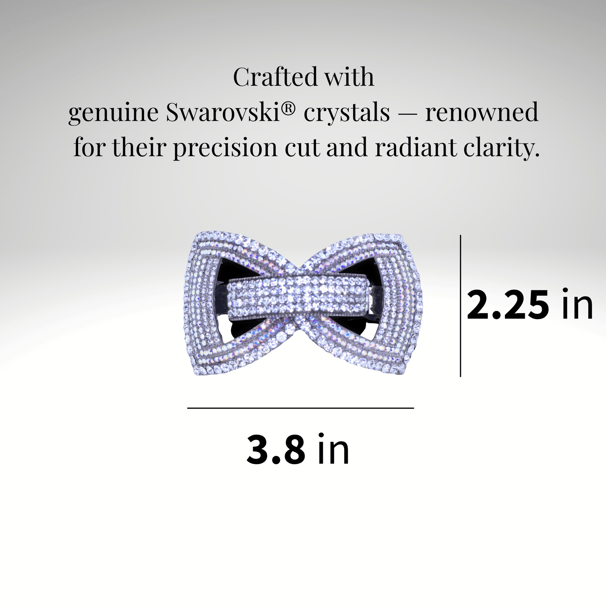 Ecliptique Bow | Luxe Crystal Pavé Barrette | Luxury Crystal Hair Accessory by Haerime