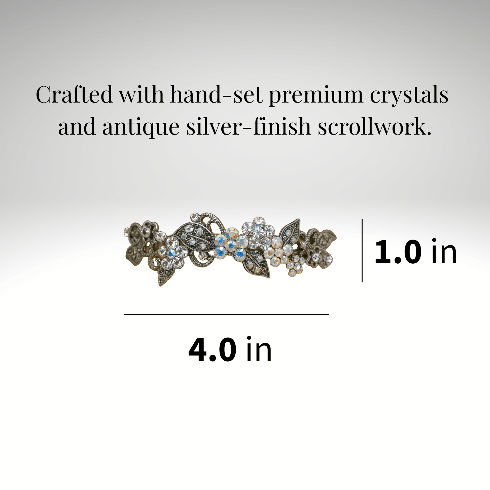 Elysia Garland | Baroque Bloom Crystal Barrette | Luxury Crystal Hair Accessory by Haerime