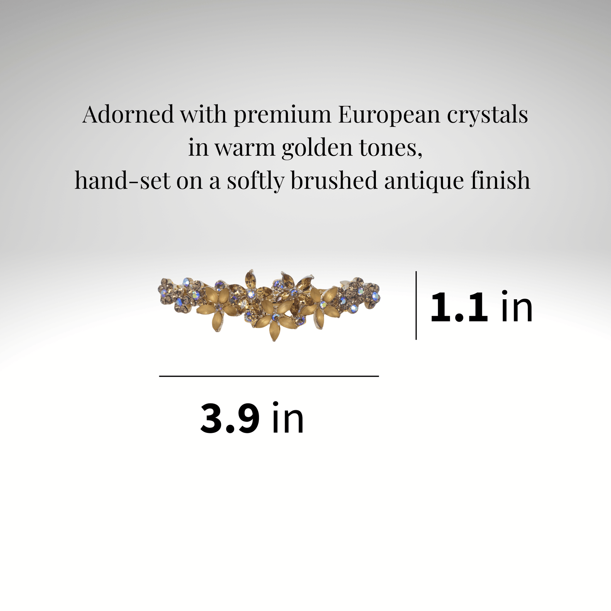 FleurVerre Cascade | Multicolor Crystal Floral Barrette | Luxury Crystal Hair Accessory by Haerime