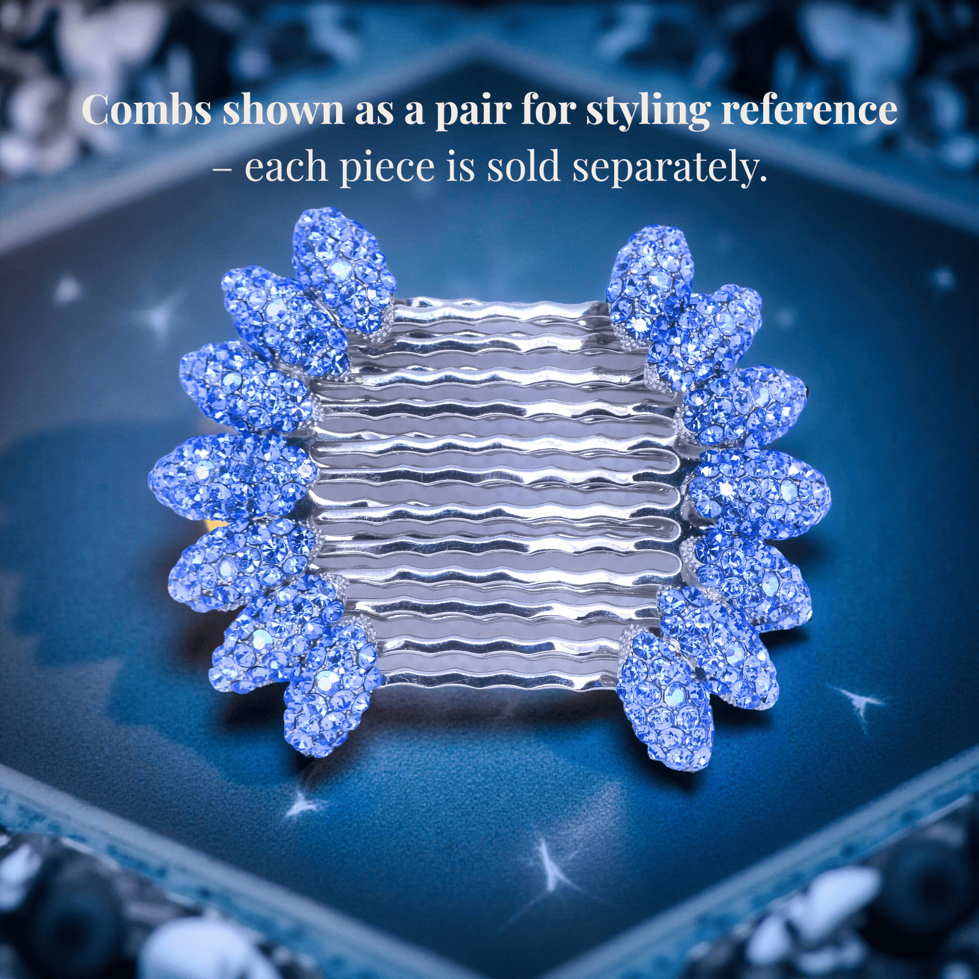 Gleamleaf Crown Comb | Crystal Leaf Hair Comb | Luxury Crystal Hair Accessory by Haerime