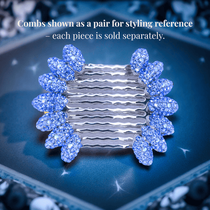 Gleamleaf Crown hair comb, product view.