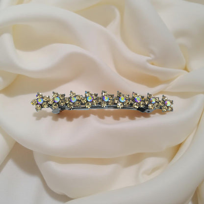 Floracurve Arc hair accessory, Amber color option, product view.