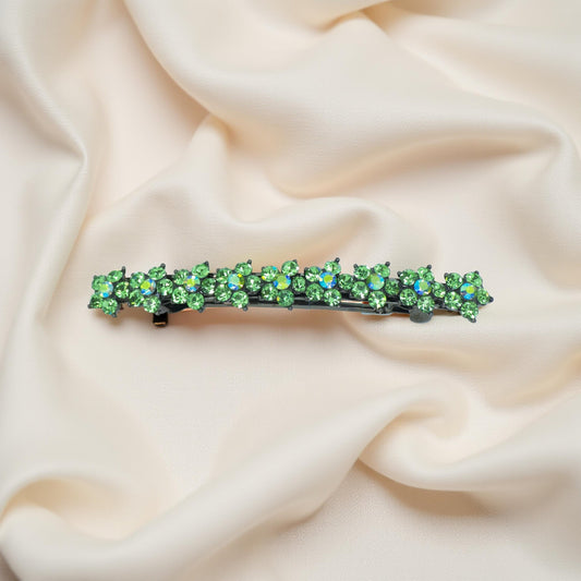 Floracurve Arc hair accessory, Green color option, product view.