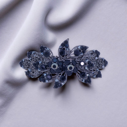Aurora Filigree barrette, Black color option, product view.