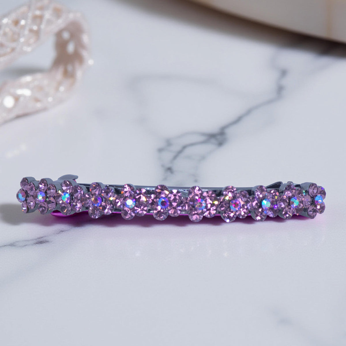 Blosselina Row hair accessory, Purple color option, product view.