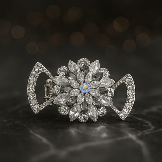 Floréa Blossom jaw clip, Clear color option, product view.