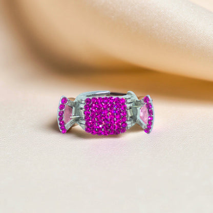 LumiClasp Mini jaw clip, Fuchsia color option, product view.