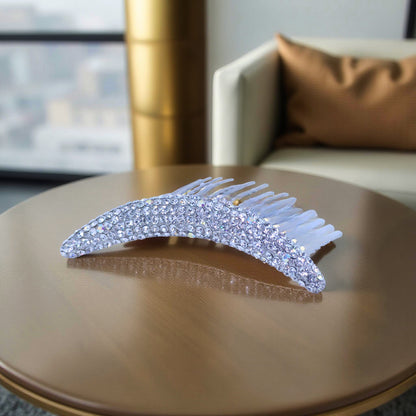 Lunoria Arch hair accessory, Clear color option, product view.