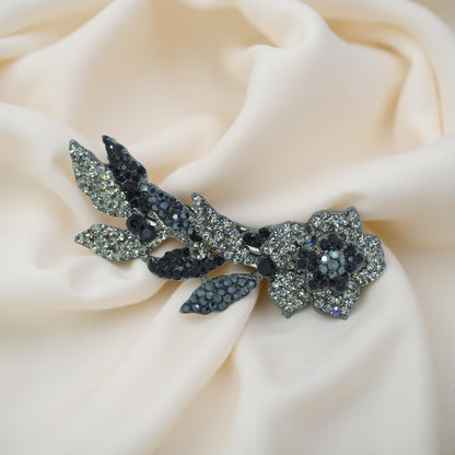 Twilight Bloom Mini hair accessory, Black color option, product view.