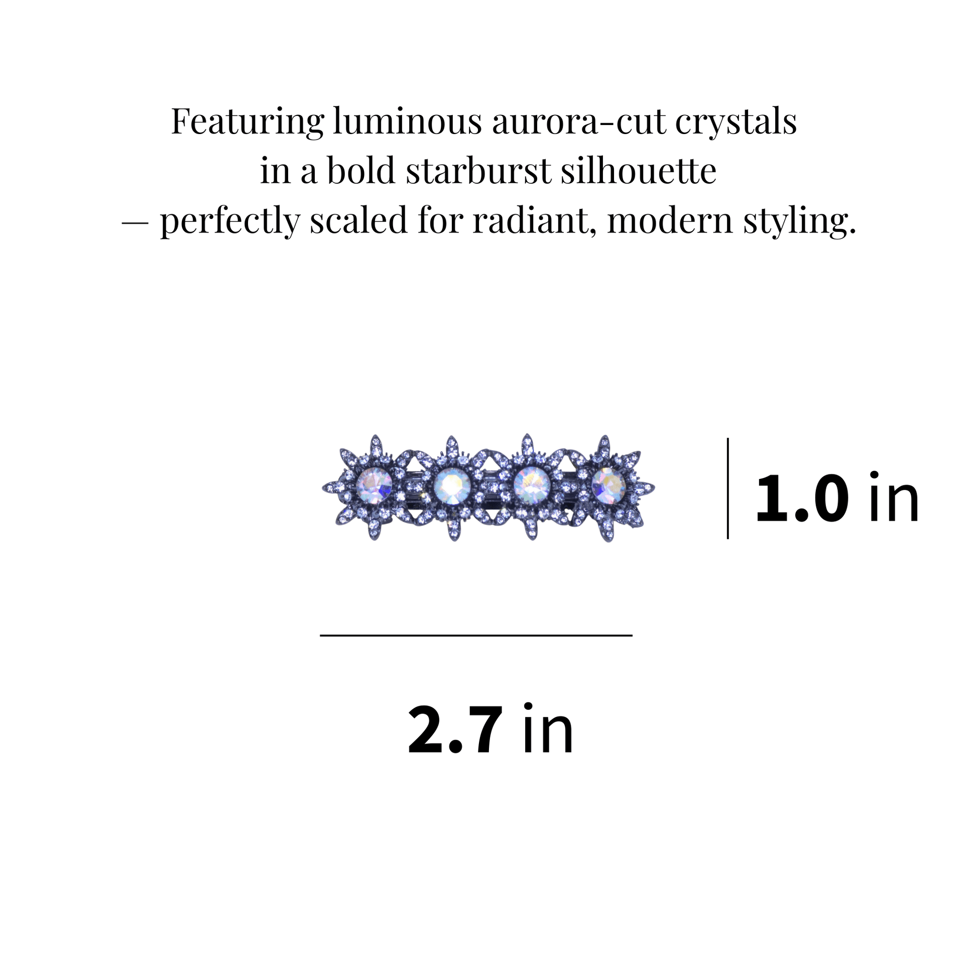 Luna Halo — Dual - Tone Crystal Star Barrette | Luxury Crystal Hair Accessory by Haerime