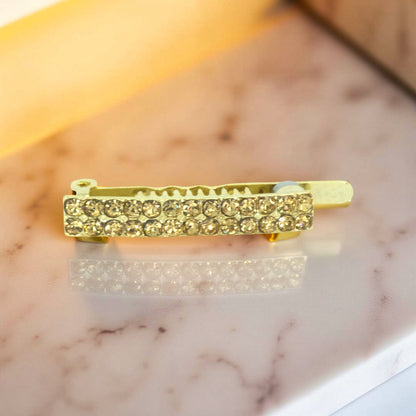 Minette hair accessory, Amber color option, product view.