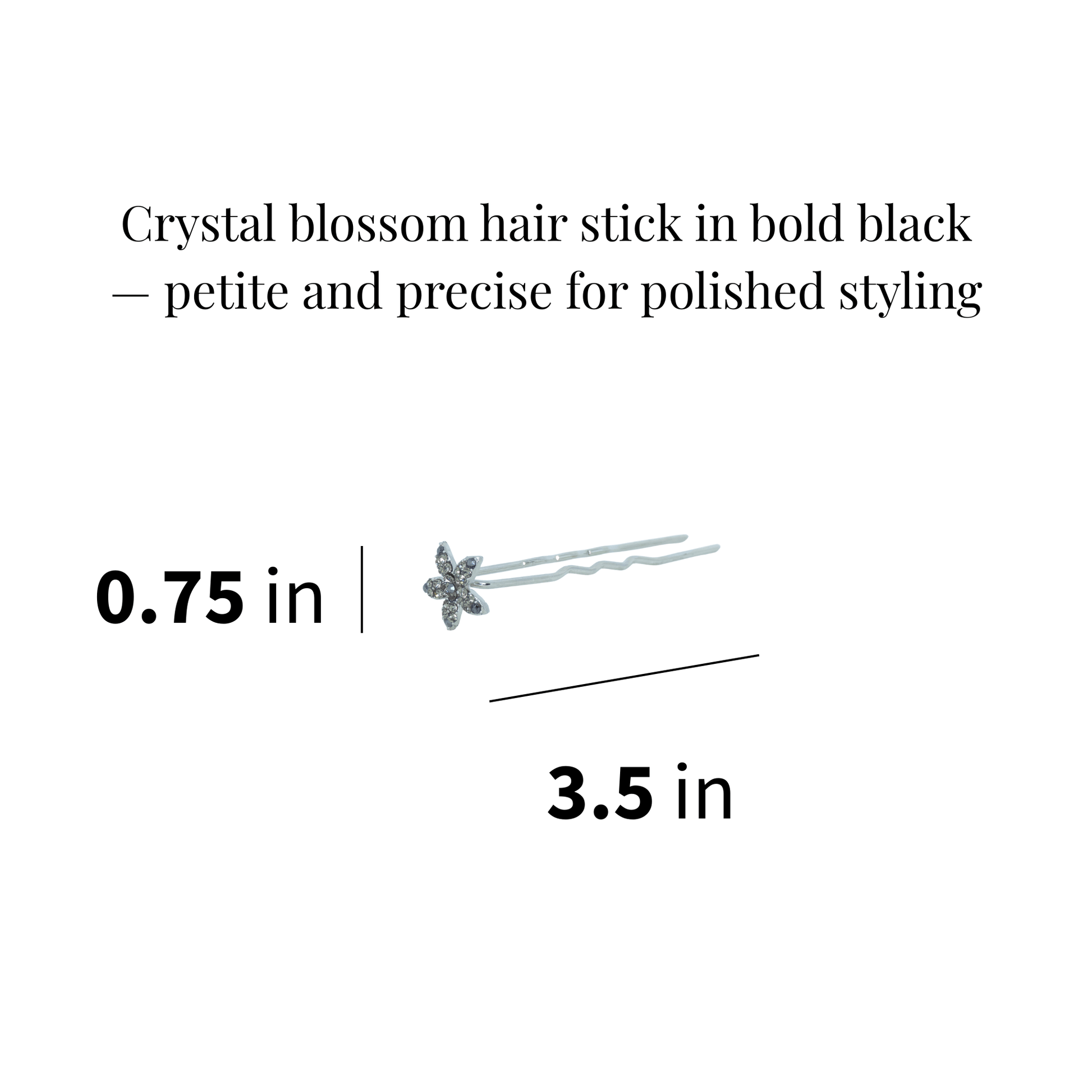 Petalight Hair Stick | Crystal Mini Flower Hair Pin | Luxury Crystal Hair Accessory by Haerime