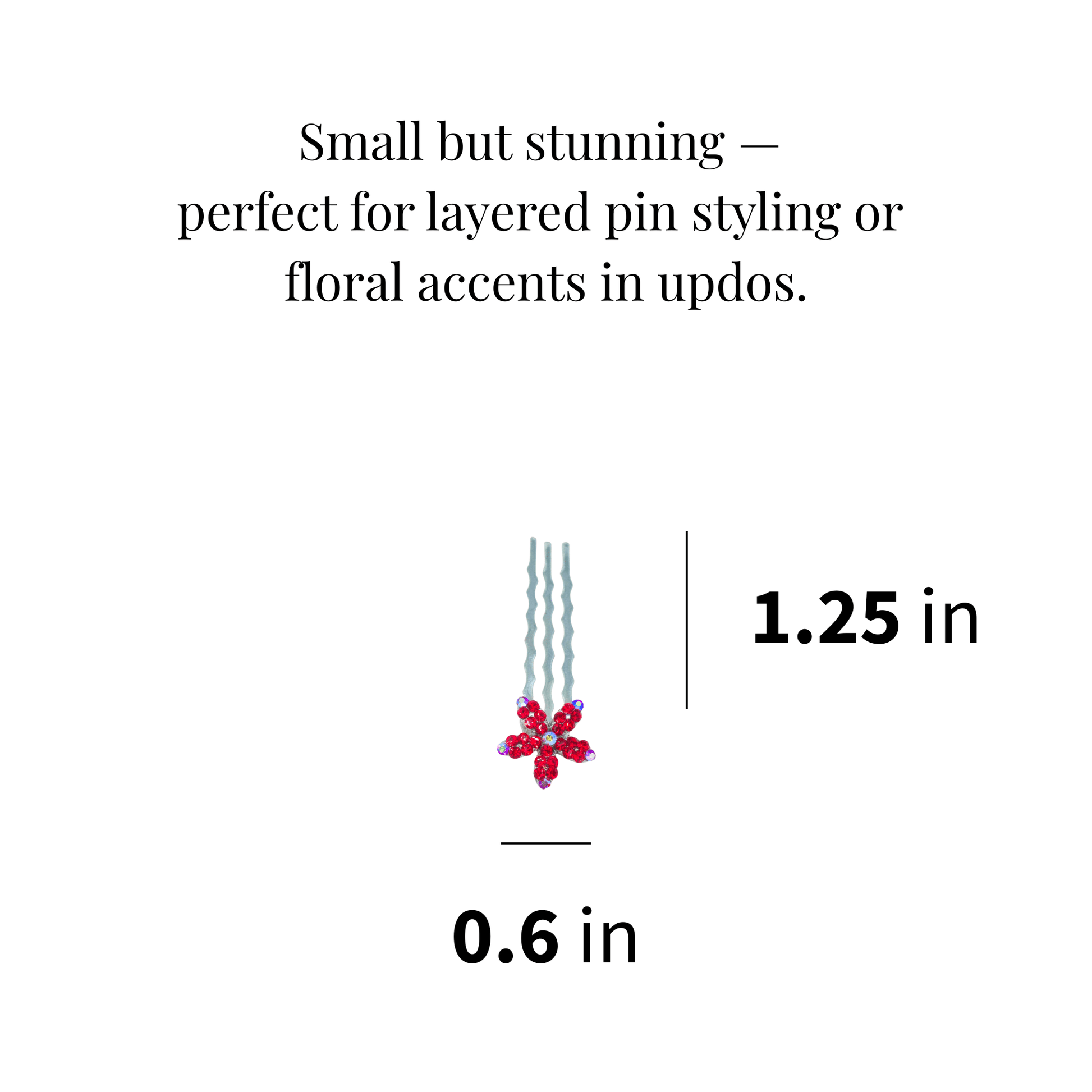 Starpetal Minis | Crystal Five - Petal Hair Pins | Luxury Crystal Hair Accessory by Haerime